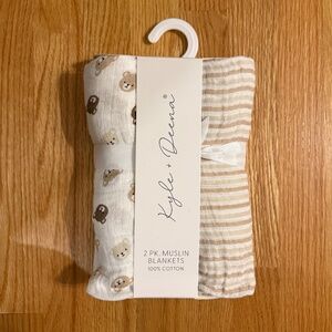 Kyle + Deena Set Of 2 Baby Muslin Blankets